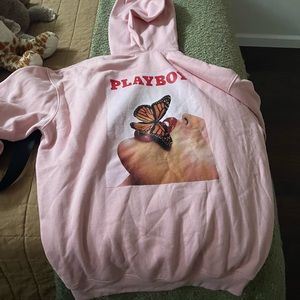 oversized playboy hoodie